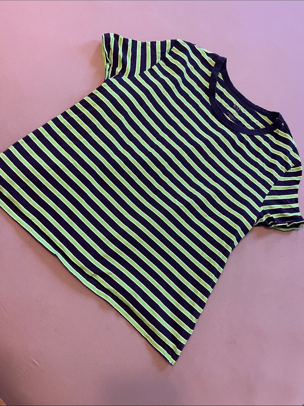 GAP Blue and Neon Green Short Sleeve Tee
